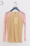 BASERANGE 25 Early Spring GENE Long Sleeve T-Shirt BAS-TOGNL-LW-SP25-HF HEN YELLOW/BUIO PINK